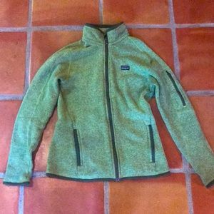 Women’s Patagonia green better sweater fleece jacket size small